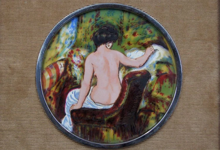 Obraz na blasze malowany emalią Auguste Renoir kobieta w sypialni