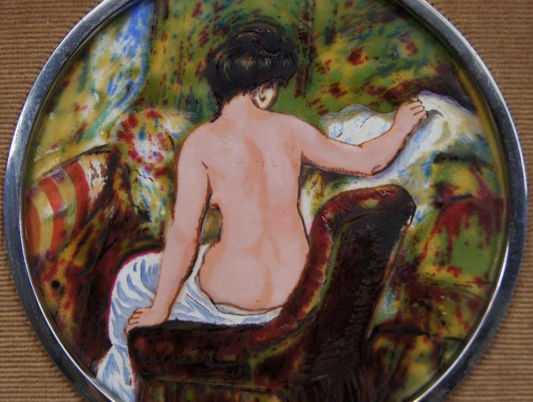 Obraz na blasze malowany emalią Auguste Renoir kobieta w sypialni