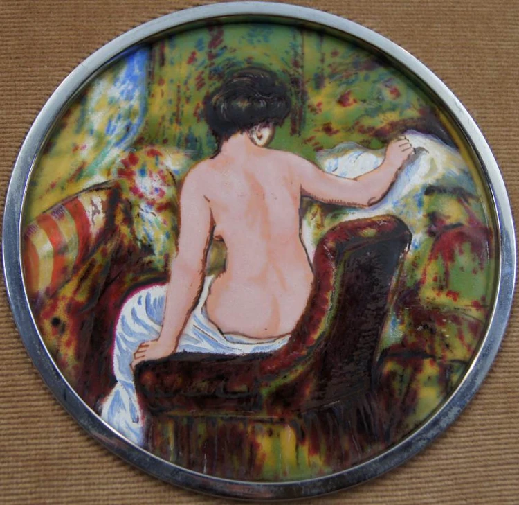 Obraz na blasze malowany emalią Auguste Renoir kobieta w sypialni