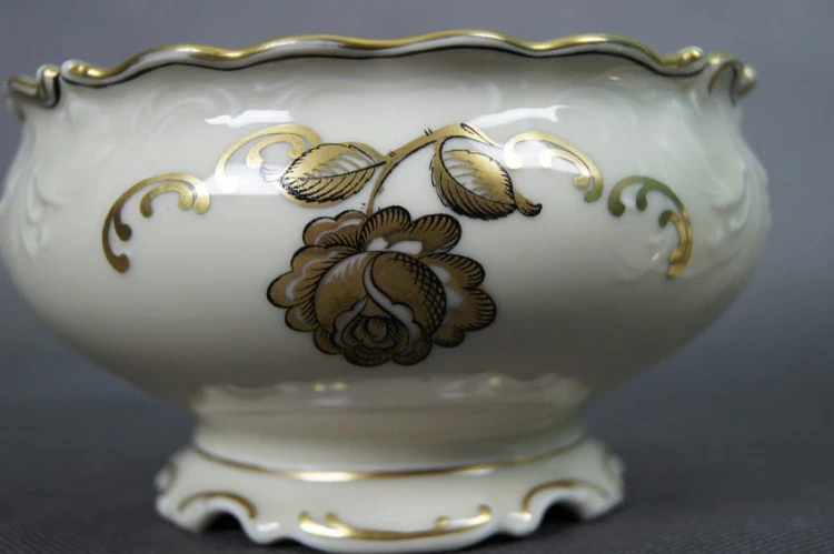 Porcelana Krister Szlachetna bombonierka piękne złocenia