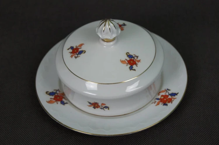 Sorau - Żarska porcelana okrągła maselniczka Astoria