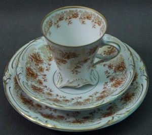 Uroczy zestaw śniadaniowy VEB Porzellan Manufaktur Plaue