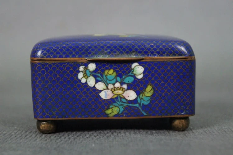 Unikat Kasetka szkatułka - emalia Cloisonné