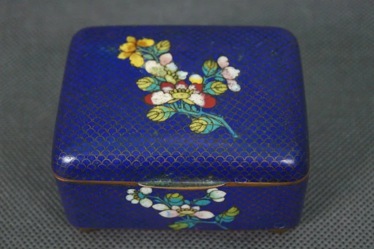 Unikat Kasetka szkatułka - emalia Cloisonné