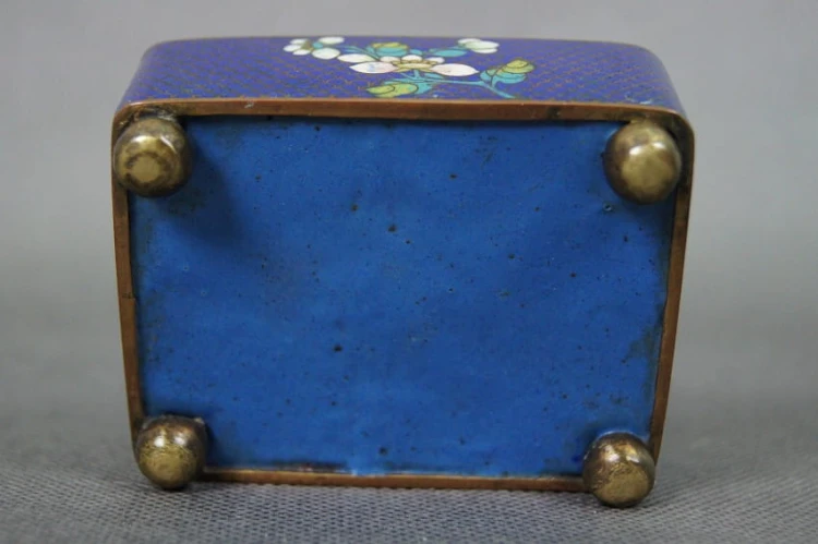 Unikat Kasetka szkatułka - emalia Cloisonné