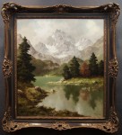 Górska panorama niemieckie malarstwo olejne Jurgen Winter