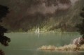 Górska panorama niemieckie malarstwo olejne Jurgen Winter