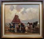 Obraz olejny  Harry Haerendel Udany połów Polecam!!!