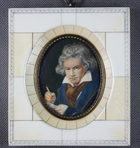 Duża miniatura ręcznie malowana Ludwig van Beethoven