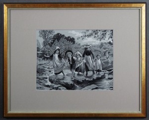 Jedwabny obraz żakardowy