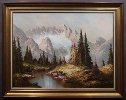 Pejzaż górski - obraz olejny Heinrich Bachmann