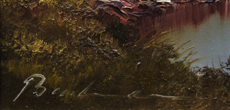 Pejzaż górski - obraz olejny Heinrich Bachmann