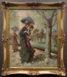 Paryżanki pod parasolkami ⭐ Tommaso Principe ⭐ Wyjątkowy obraz olejny