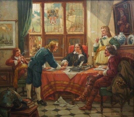 Im Büro des Notars ein dekoratives Gemälde  Hermann Prediger
