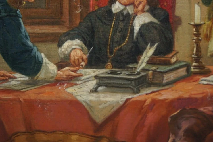 U notariusza dekoracyjny obraz do kancelarii Hermann Prediger