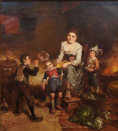 Kinderspiele und Seifenblasen Bild von Gerhard Dickmeis