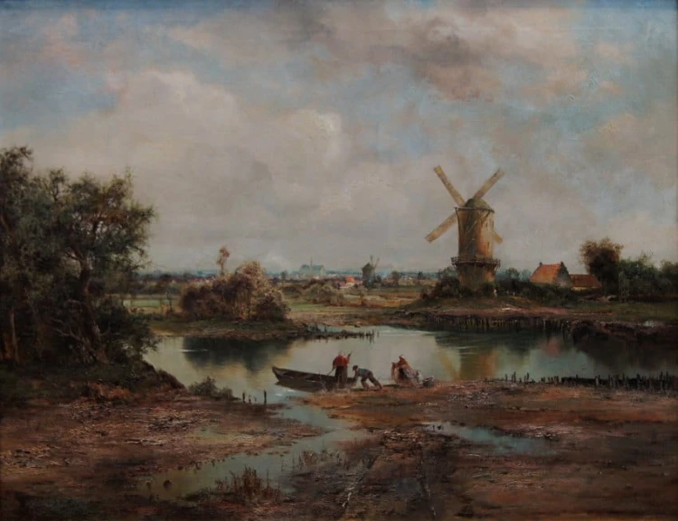 Duży obraz olejny Ludwig Gschossmann