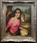 Piękna cyganka Doris - Peter Albert Speier - Olejny portret na płótnie