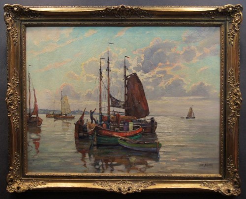 F. M. Richter Reich - Łodzie rybackie w holenderskim porcie