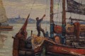 F. M. Richter Reich - Łodzie rybackie w holenderskim porcie