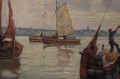 F. M. Richter Reich - Łodzie rybackie w holenderskim porcie