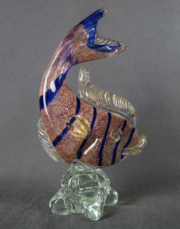 Duża figurka ryby Murano artystyczne szkło