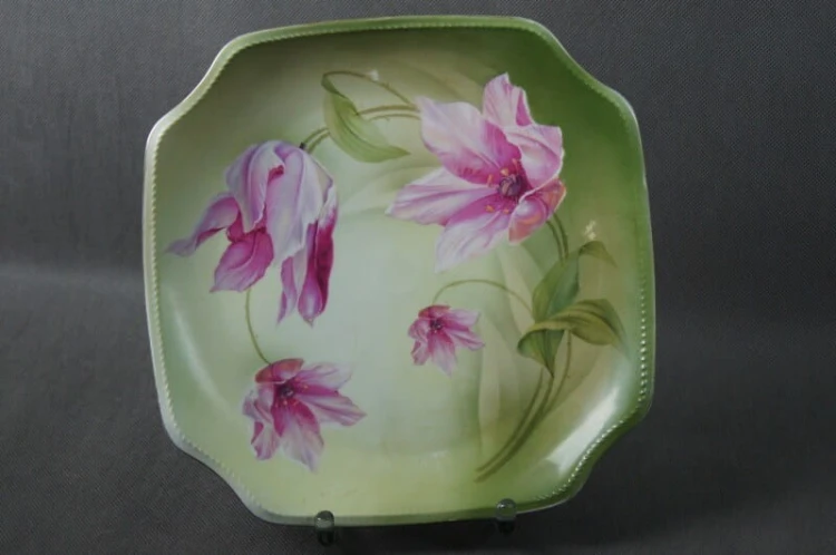 Tułowice secesyjna duża patera porcelana Tillowitz 2