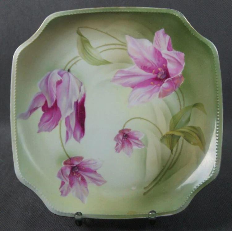 Tułowice secesyjna duża patera porcelana Tillowitz 1