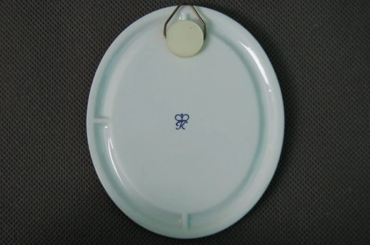 Ślaz dziki na porcelanie talerzyk do powieszenia