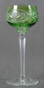 Puchar jasno zielony kryształowy kielich do wina
