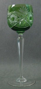 Zielony kryształowy kielich remer do wina