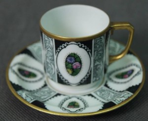 Porcelana Art deco ⭐ filiżaneczka do kawy espresso