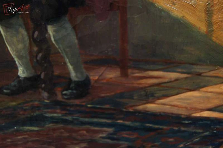 Stary obraz Męski Dyskurs JÖRG SOMMER ur1881 r