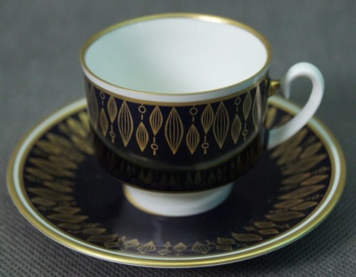 Kobalt złoto filiżanka do espresso porcelana Weimar
