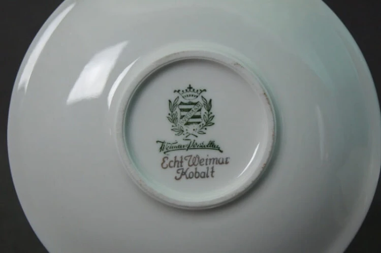 Kobalt złoto filiżanka do espresso porcelana Weimar