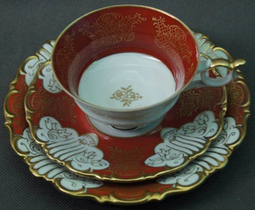Finezyjny zestaw do kawy porcelana Unterweißbach