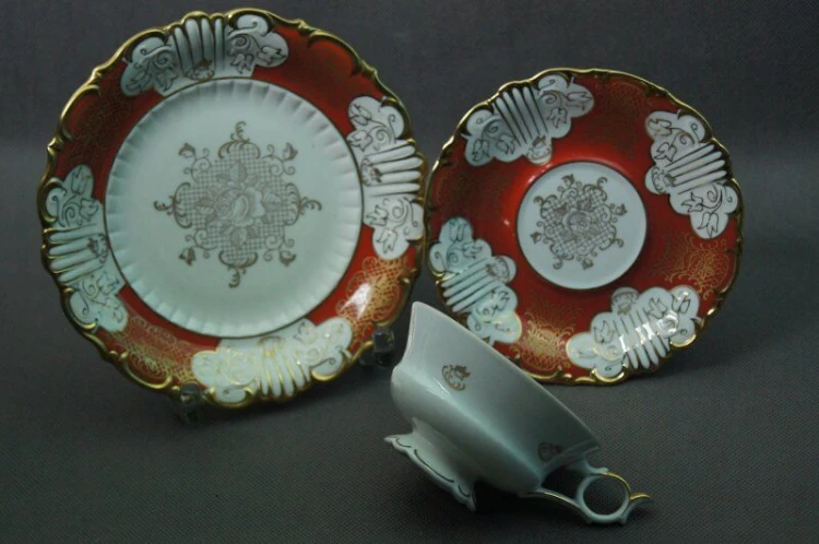 Finezyjny zestaw do kawy porcelana Unterweißbach