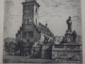 Kościół garnizonowy w Poczdamie akwaforta Bruno Reinhold