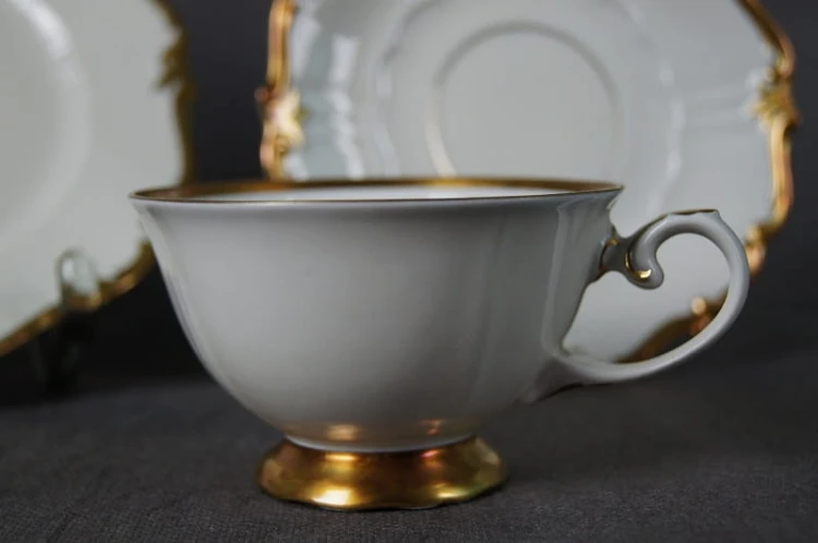 Trio w odcieniu kości słoniowej porcelana Reichenbach