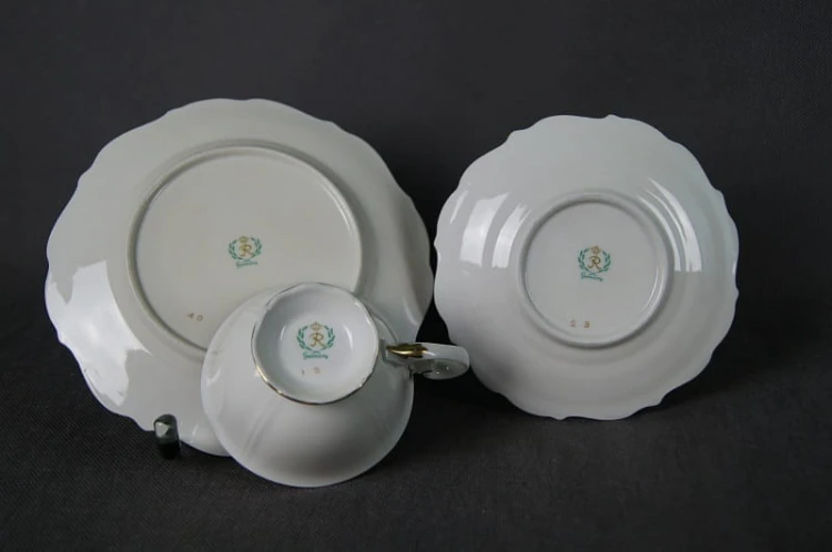 Trio w odcieniu kości słoniowej porcelana Reichenbach