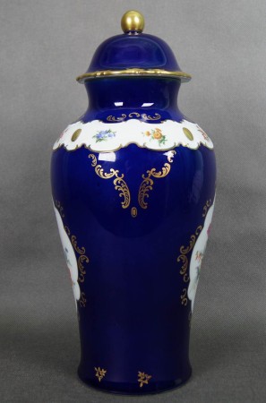 Duży imponujący wazon z przykrywą porcelana Wallendorf