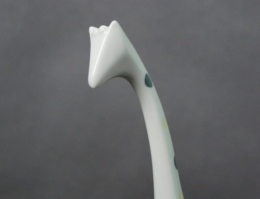 Żyrafa lata 50 Vintage niemiecka figurka porcelana Sgrafo Modern
