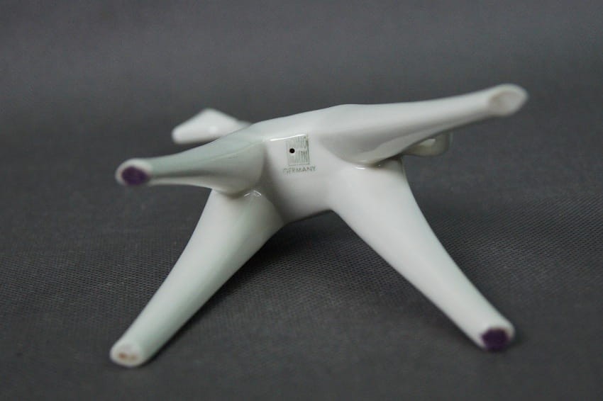 Żyrafa lata 50 Vintage niemiecka figurka porcelana Sgrafo Modern