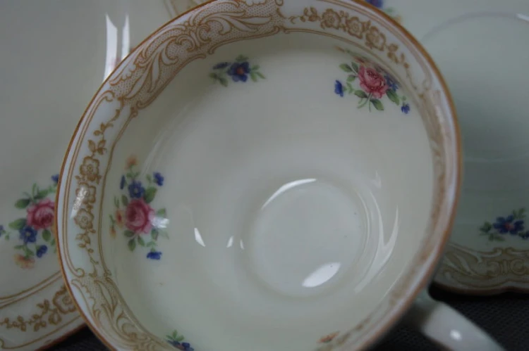 Śniadaniówka Ecru Bavaria trio porcelana Niemiecka