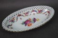 Barwna podłużna patera w ażurach porcelana Carl Schumann
