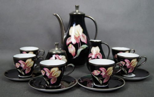 Irysy serwis do kawy ręcznie malowana porcelana KPM Krister