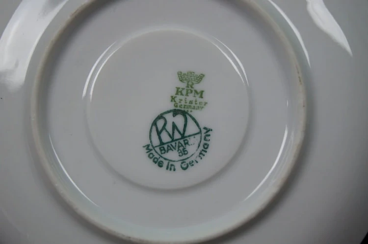 Irysy serwis do kawy ręcznie malowana porcelana KPM Krister
