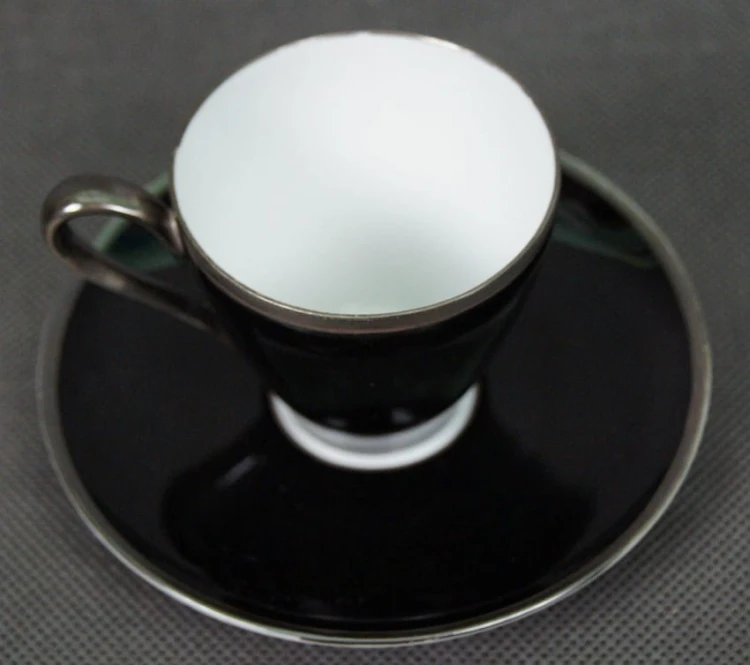 KPM Krister ręcznie malowana filiżanka ze spodkiem do espresso