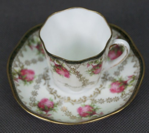Różana filiżanka do espresso przedwojenna porcelana