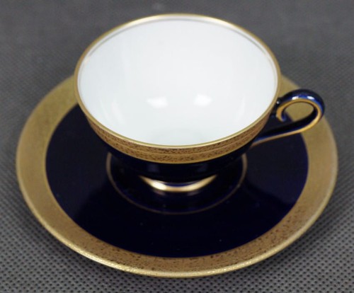 Porcelana Ilmenau filiżanka do espresso kobalt złocenia